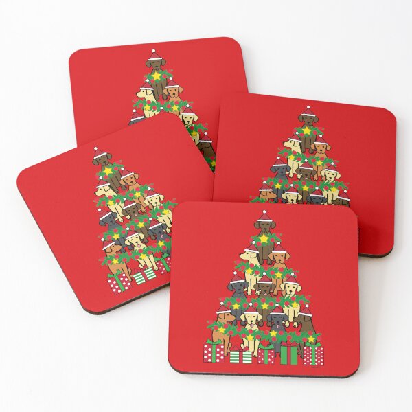 Item preview, Christmas Tree Labradors Four designed and sold by HappyLabradors.