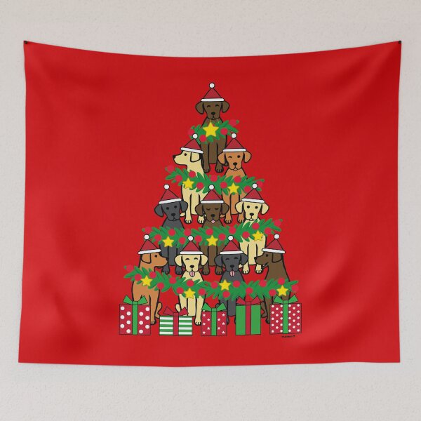 Item preview, Christmas Tree Labradors Four designed and sold by HappyLabradors.