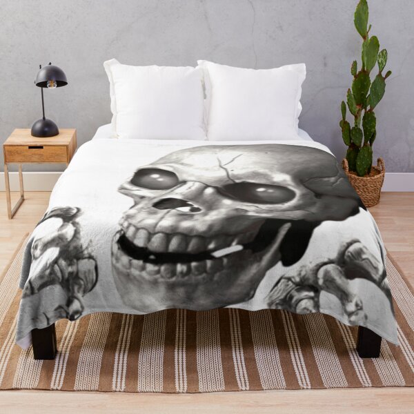 Item preview, Skull head skeleton with transparent eyes protruding knuckles designed and sold by ErisMerch.