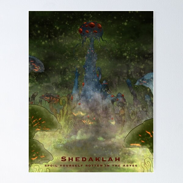 Item preview, Shedaklah Travel Poster designed and sold by RWDPodcast.