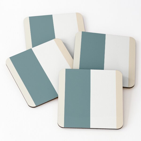 Item preview, Aqua Off White Cream and Beige Vertical Stripe Pattern 2023 COTY Vining Ivy PPG1148-6 and Accents designed and sold by ColorOfTheYears.