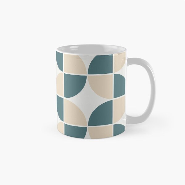 Artikelvorschau, Aqua Cream Beige Geometric Shape Mid-century Modern Pattern 2023 COTY Vining Ivy PPG1148-6 Accents entworfen und verkauft von ColorOfTheYears.