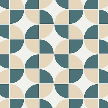 Vorschaubild zum Design Aqua Cream Beige Geometric Shape Mid-century Modern Pattern 2023 COTY Vining Ivy PPG1148-6 Accents von ColorOfTheYears