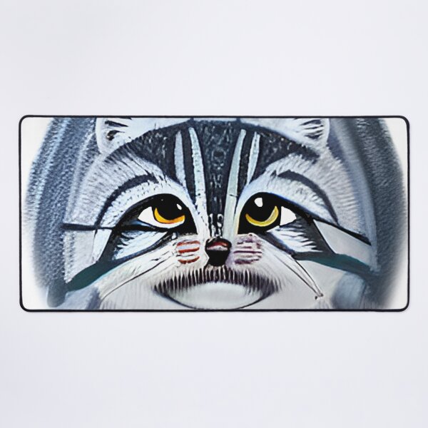 Vista previa del artículo con la obra «El gato de Pallas es una bola de pelusa», diseñado y vendido por ep-pandality.