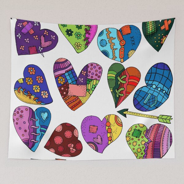 Item preview, Patchwork Hearts designed and sold by Slh69.