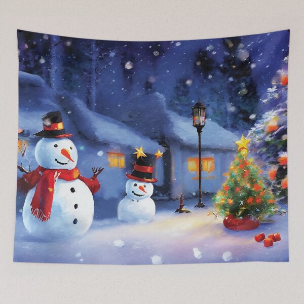Item preview, Snow people celebrating Christmas designed and sold by Imagequest.