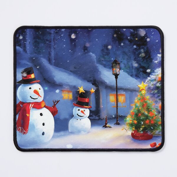 Item preview, Snow people celebrating Christmas designed and sold by Imagequest.