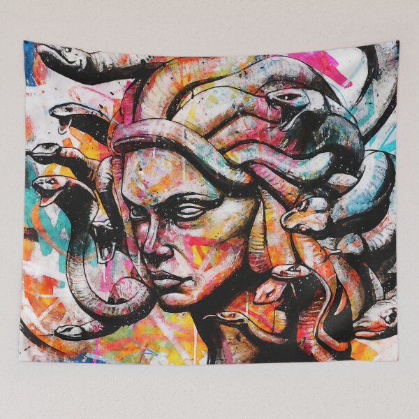 Item preview, Abstract Watercolor Medusa Portrait, Colorful Head Of Medusa, Medusa Greek Mythology designed and sold by Paintcorner.