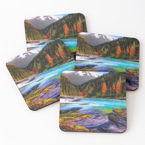 Item preview, Pretty lake fall nature art designed and sold by oneonlyjohann.