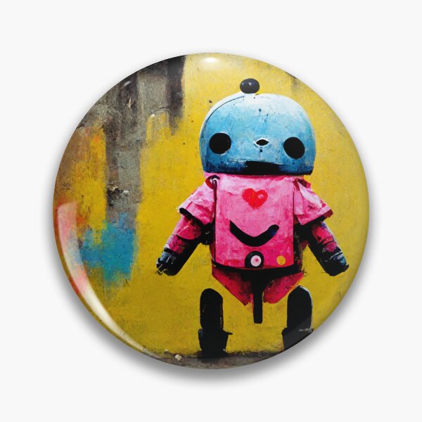 Item preview, Happy Robot Street Art Decoration Colorful Wall Gift designed and sold by LADistrictGarb.