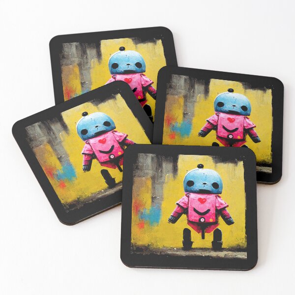 Item preview, Happy Robot Street Art Decoration Colorful Wall Gift designed and sold by LADistrictGarb.