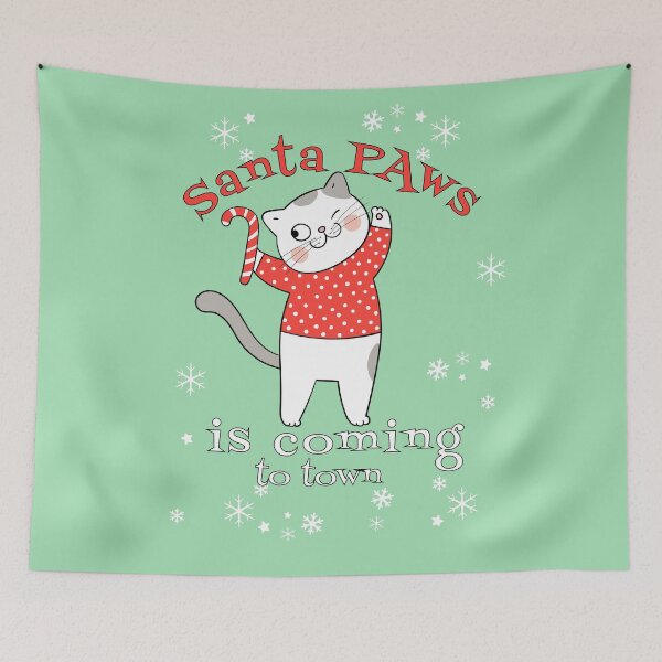 Item preview, Santa Paws Is Coming To Town designed and sold by Ironicdoll.