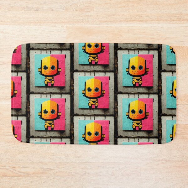 Item preview, Cutest Baby Robot Street Art Decoration Colorful Wall Gift designed and sold by LADistrictGarb.