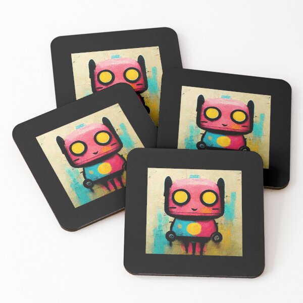 Item preview, Happy Baby Robot Street Art Decoration Colorful Wall Gift designed and sold by LADistrictGarb.