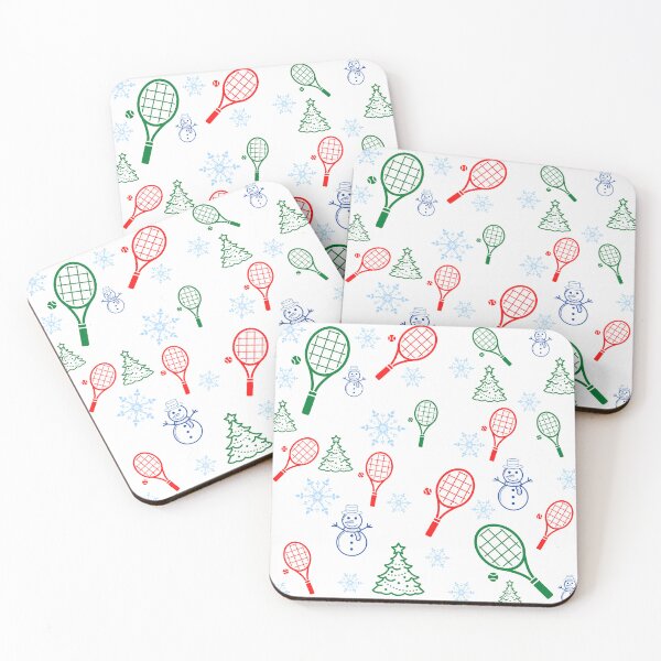 Item preview, Christmas Tennis Print | Tennis Holiday Pattern designed and sold by BigCityTennis.