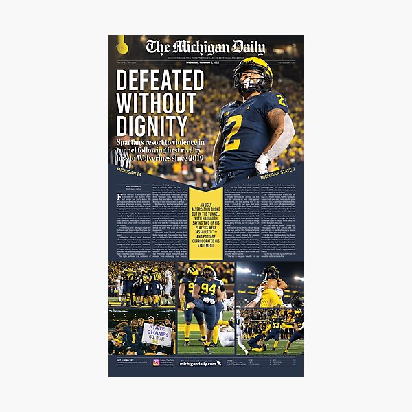 Item preview, Michigan Daily Michigan vs. MSU Football Sports Monday Cover designed and sold by michigan-daily.