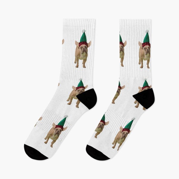 Item preview, Christmas puppy in elf hat.White background. designed and sold by janesg.