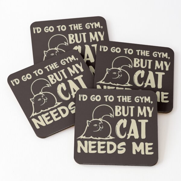 Item preview, I'd go to the gym but my cat needs me designed and sold by mandover.