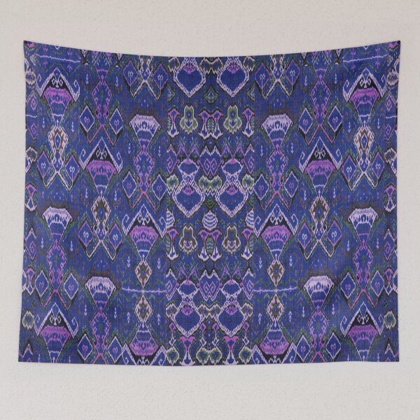 Item preview, Antique Ikat Textile Deep Blue designed and sold by Hybridized.