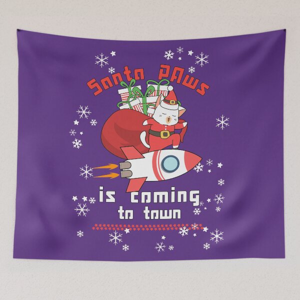 Item preview, Santa Paws Is Coming To Town designed and sold by Ironicdoll.