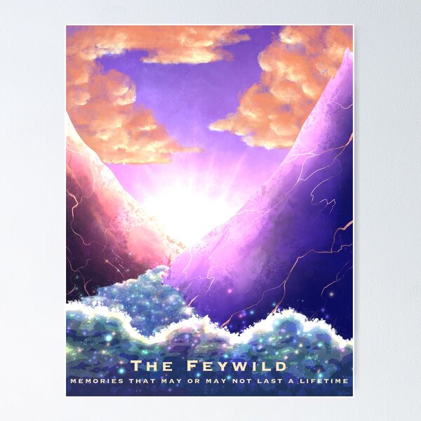 Item preview, The Feywild Travel Poster designed and sold by RWDPodcast.