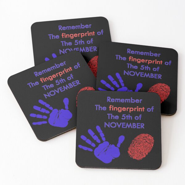 Item preview, Remember the fingerprint of the 5th of November - Guy Fawkes Day, Great gift for the annual day of thanksgiving for the plot's failure. designed and sold by musaouri.