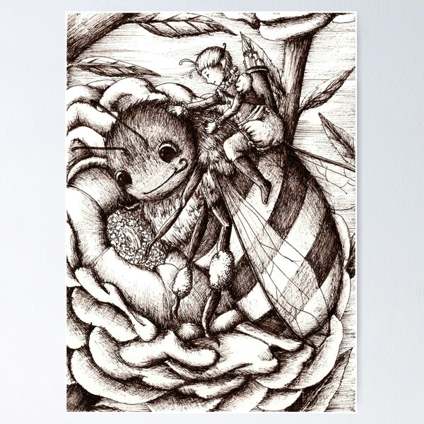Item preview, Hungry bee  designed and sold by AncaXBre.