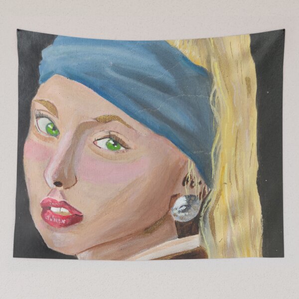 Item preview, Girl with pearl earring painting. designed and sold by Artandstonesgr.