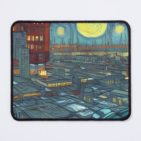 Item preview, City landscape in a style of Vincent van Gogh designed and sold by KamiDomi.