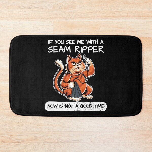 Item preview, Funny Cat Sewing with a seam ripper Quilting Quilter Sewer designed and sold by NUMAcreations.