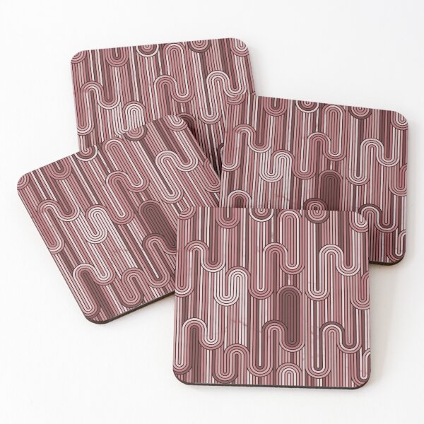 Item preview, Retro Wavy Stripes - Wine Terracotta designed and sold by SilverPegasus.