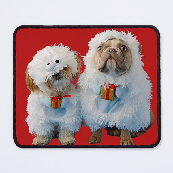 Item preview, Two puppies dressed up as sheep. Red background. designed and sold by janesg.