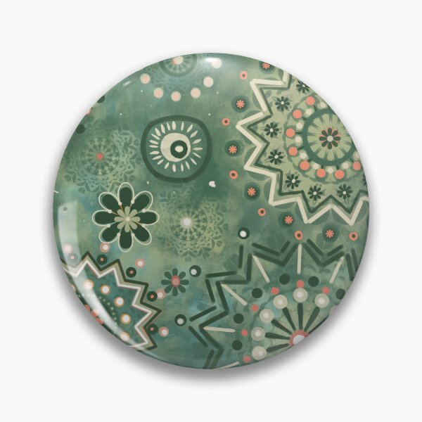 Item preview,  indian mandala bohemian desigual pattern green  designed and sold by carole legeron.