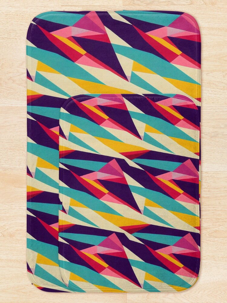 Thumbnail 5 of 6, Bath Mat, Retro Patchwork designed and sold by BuraxisDesigns.