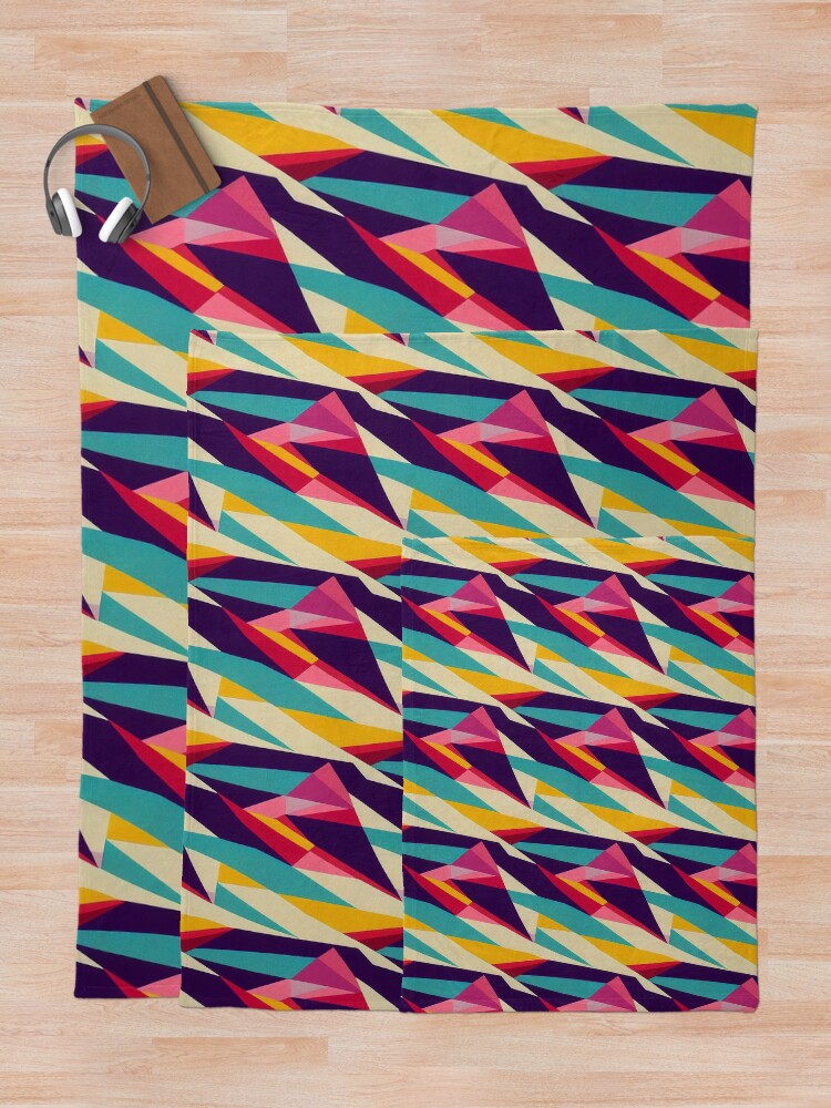 Thumbnail 5 of 6, Throw Blanket, Retro Patchwork designed and sold by BuraxisDesigns.