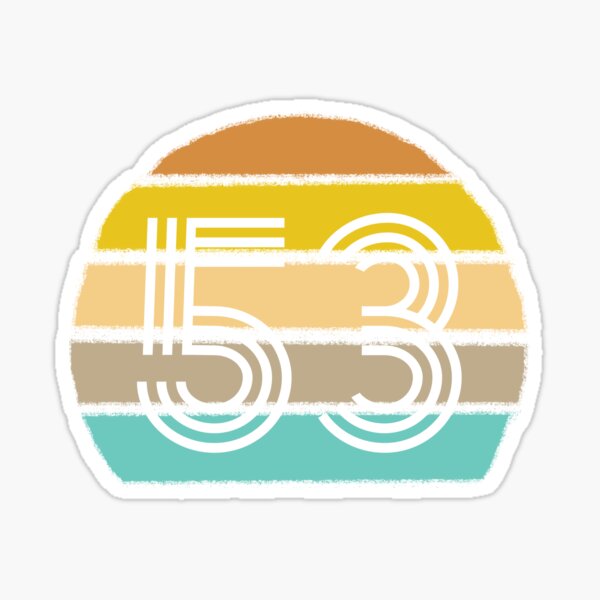 Vista previa del artículo con la obra «Número 53 en Retro Sunset», diseñado y vendido por rhombusOnion.