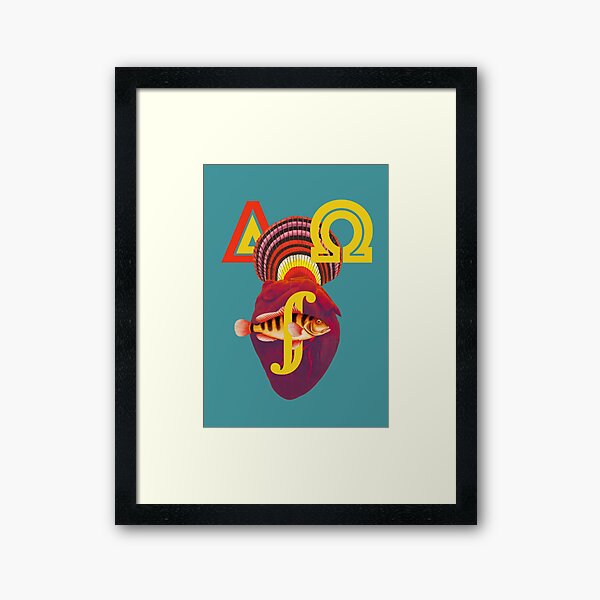 The Heart Fish = Integral of Alpha & Omega Framed Art Print
