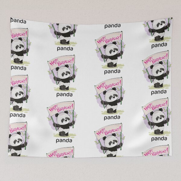 Item preview, Cartoon little panda.Happy birthday designed and sold by Fufustyle.