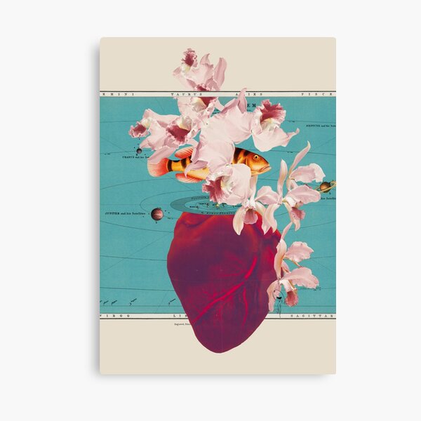 Your Heart Flower Fish Solar System Canvas Print