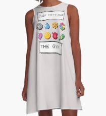 Pokemon hitting the gym A-Line Dress