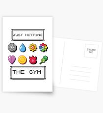 Pokemon hitting the gym Postcards