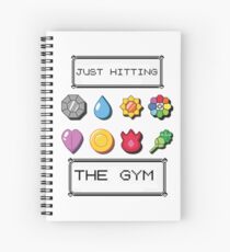 Pokemon im Fitnessstudio Spiralblock