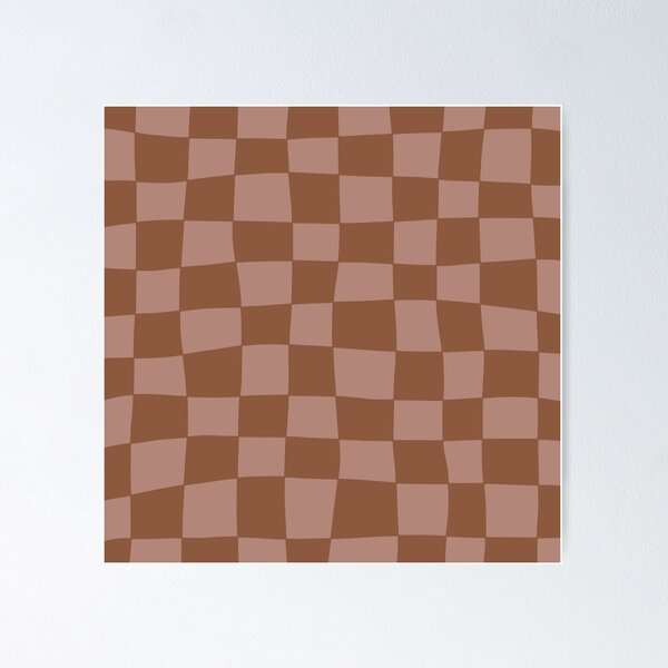 Item preview, Hand Drawn Checkerboard Pattern (spice brown/tan) designed and sold by Design Minds Boutique.