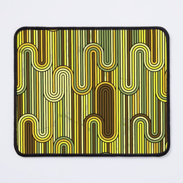 Item preview, Retro Wavy Stripes - Yellow Brown designed and sold by SilverPegasus.