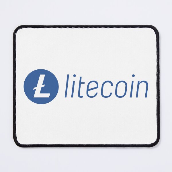 Item preview, Litecoin LTC Crypto Altcoin - Clean Horizontal Blue Logo with Text Logo designed and sold by CryptoMoods.