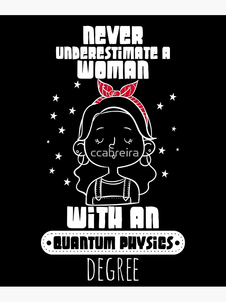 Discover Quantum physics Girl Premium Matte Vertical Poster