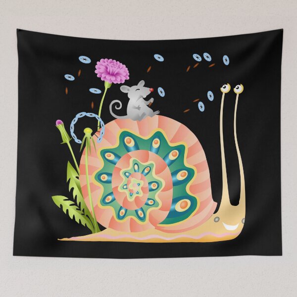 Item preview, Snail with Flowers Floral Bow Tie Cute Mother's Day Snail Animal  designed and sold by Paula Helit.