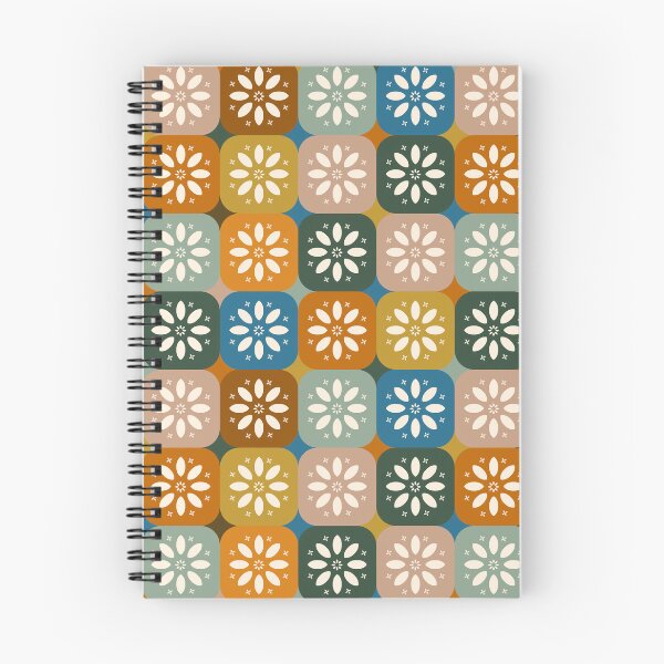Item preview, Rounded Boho Style Color Checkered Pattern with Stylized Flowers and Daisies designed and sold by Ceyda Bolat.