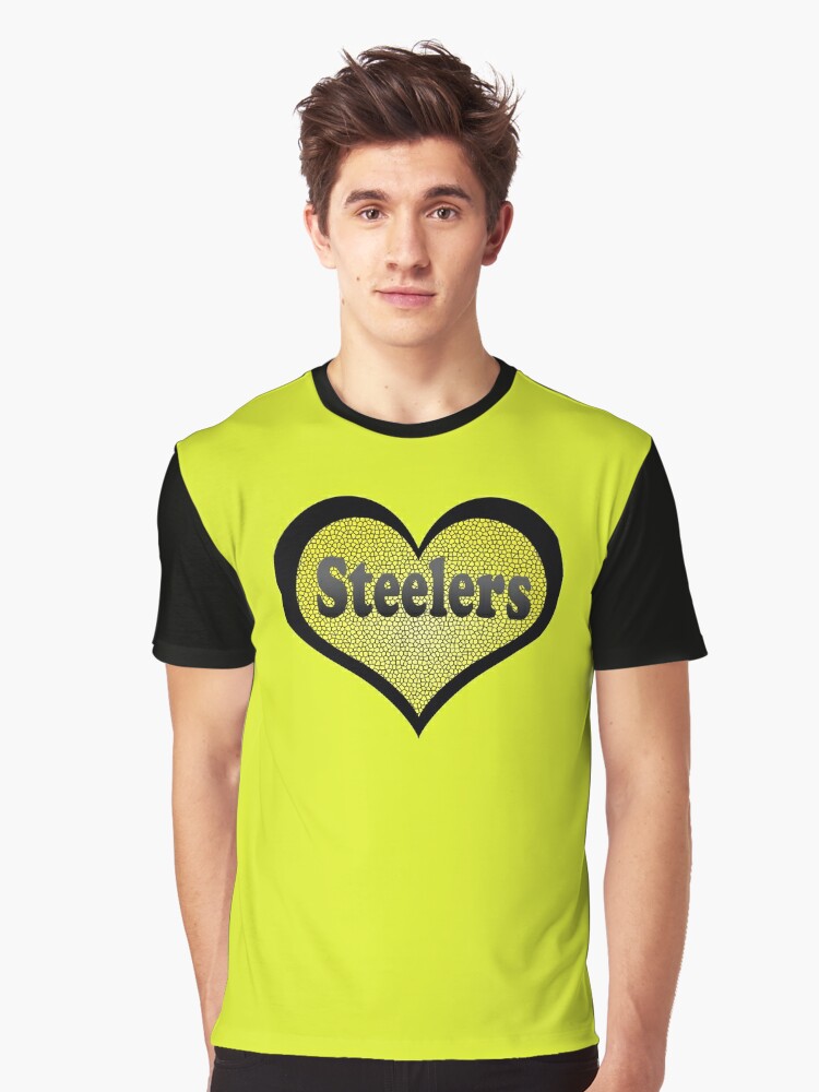 Pittsburgh Steelers T-shirt Graphic Heart ECG Line V32 - Tana Elegant