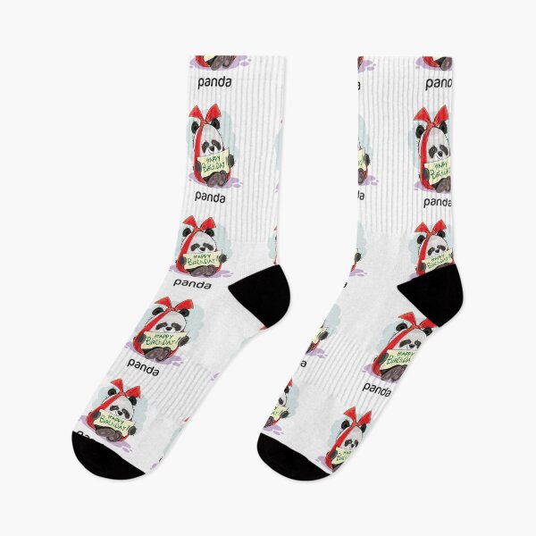 Item preview, Happy little panda.Happy birthday.Red ribbon designed and sold by Fufustyle.